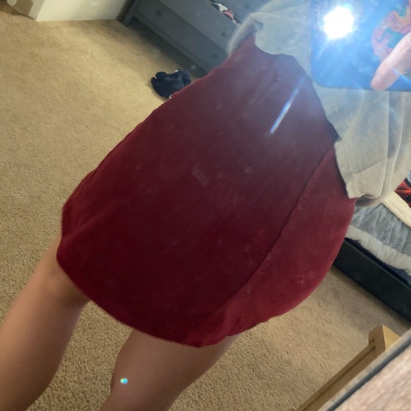 comfy red velvet skirt - Picture 4 of 6